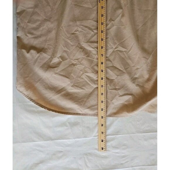 Cabelas Shirt Mens 3XLT Beige LS Embroidery Button Up Pockets Outdoor VTG FLAWS - Picture 5 of 12